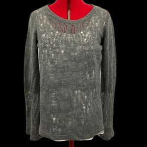 SIMPLY VERA Wang Kohl’s Women’s Medium M Grey Gray Cream sweater lightweight GUC